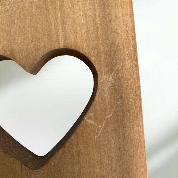 Longaberger Wooden Breadboard With Heart Cutout Design - Picture 5 of 5